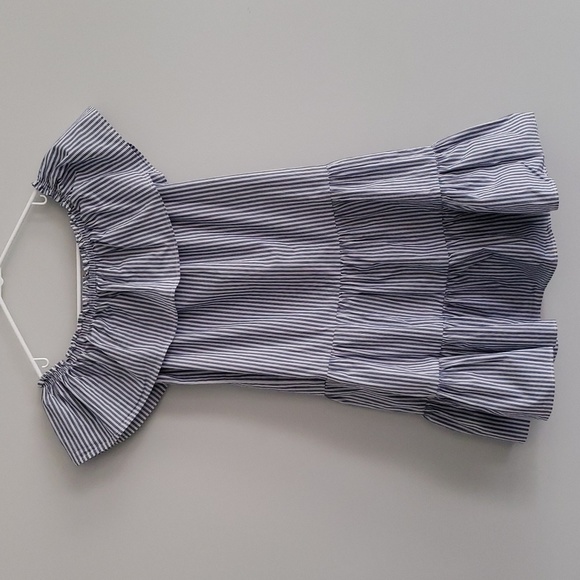 Cremieux Niko Striped Ruffle Off Shoulder Dress XS - Picture 3 of 8